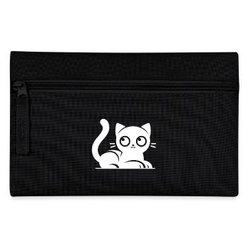 Funny cats with big eyes Drawing - Pencil Case - black - Front