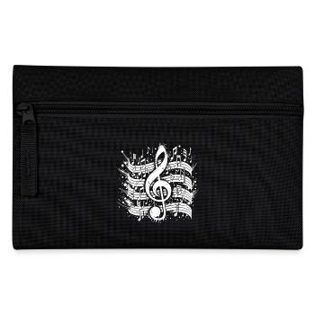 Wild Crazy Notes de musique avec clé - Trousse - noir - Devant