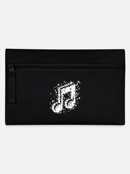 Schwingende Musik Note Splash Tattoo - Federtasche - Schwarz