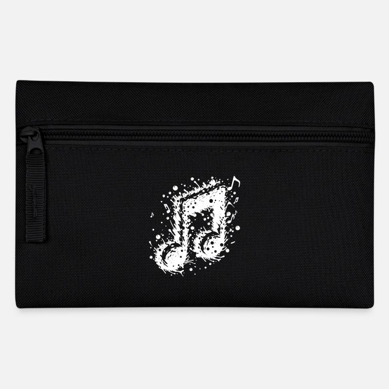 Schwingende Musik Note Splash Tattoo - Federtasche - Schwarz