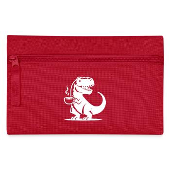 T-Rex avec tasse à café Grim Caffeine Dino - Trousse - rouge - Devant