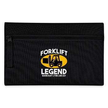 Forklift Operator Heavy Equipment Driver Humor - Pencil Case - black - Front