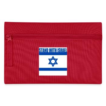 Stand with israel - Federtasche - Rot - Vorne