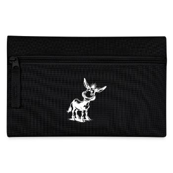Funny Grinning Donkey Pencil Drawing - Pencil Case - black - Front