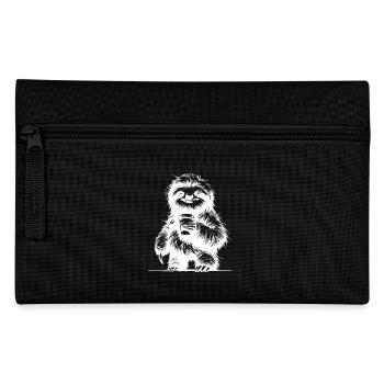 Bright Coffee Sloth Pencil Sketch - Pencil Case - black - Front
