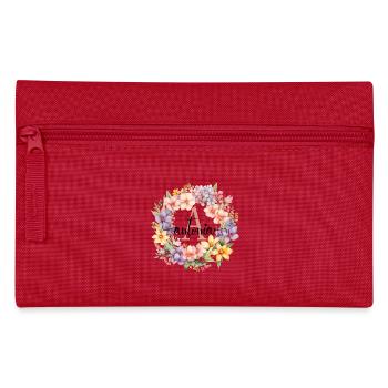 A| Monogram | Name | Antonia | Watercolor | Colorful - Pencil Case - red - Front