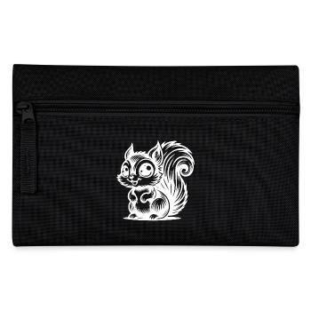 Kleines lachendes Eichhörnchen Kinder Zeichnung - Federtasche - Schwarz - Vorne