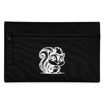 Baby Cartoon Squirrel Pencil Drawing - Pencil Case - black - Front