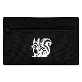 Realistisches Eichhörnchen Tattoo Zeichnung - Federtasche - Schwarz - Vorne