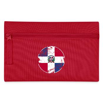 Dom Rep Vintage Flag Dominican - Pencil Case - red - Front