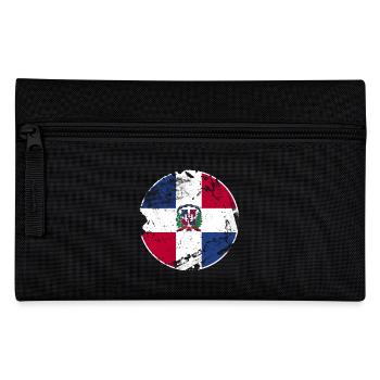 Dom Rep Vintage Flag Dominican - Pencil Case - black - Front