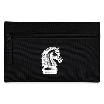 Chess Set Chess Figure Knight Horse - Pencil Case - black - Front