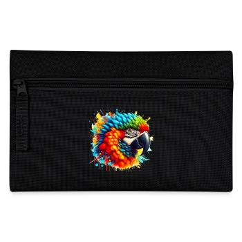 Papagei - Federtasche - Schwarz - Vorne