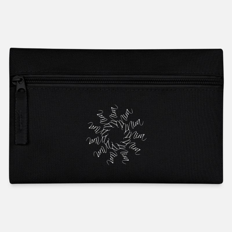 Mira Name Name Mandala - Pencil Case - black