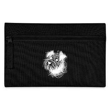 Sketch Dog Playful Dog Portrait Doodle Lines - Pencil Case - black - Front