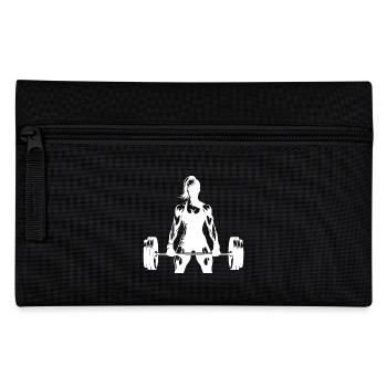 Athlète ambitieux avec barre - Trousse - noir - Devant
