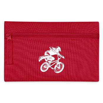 BMX Stunt Freestyle Rider Jump Design - Trousse - rouge - Devant