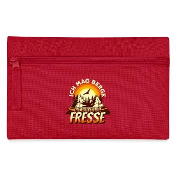 I like mountains that keep their mouths shut Hiking motif - Pencil Case - red - Front