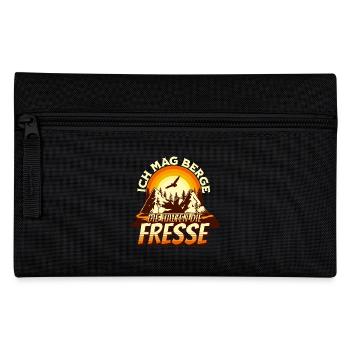 I like mountains that keep their mouths shut Hiking motif - Pencil Case - black - Front