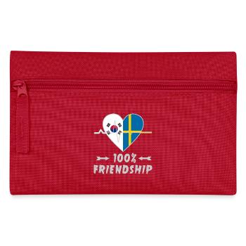 100 % amitié entre la Corée du Sud et la Suède - Trousse - rouge - Devant