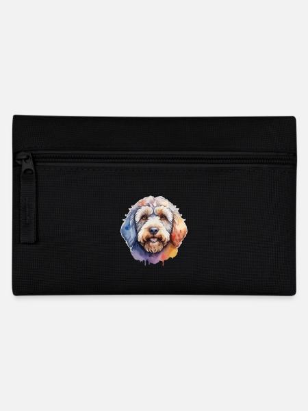 Labradoodle Hund Niedlich Bunt - Federtasche - Schwarz