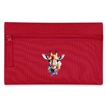 Giraffe Bunt Cool Niedlich Animiert - Federtasche - Rot - Vorne