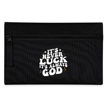 It's never luck it's always god - Trousse - noir - Devant