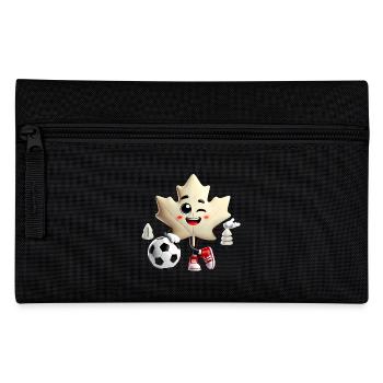 Kanada Maple Leaf Fußball Maskottchen - Federtasche - Schwarz - Vorne