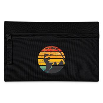 Hangover – Retro Mountaineer Head Silhouette - Pencil Case - black - Front