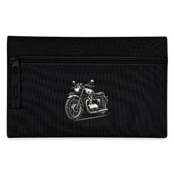 Illustration de moto classique vintage - Trousse - noir - Devant