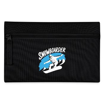 Snowboard Snowboarder Snowboarden Wintersport - Federtasche - Schwarz - Vorne