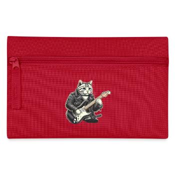 Chat jouant de la guitare - Trousse - rouge - Devant