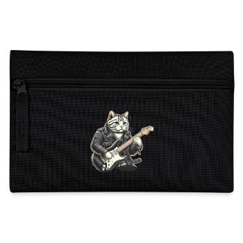 Chat jouant de la guitare - Trousse - noir - Devant
