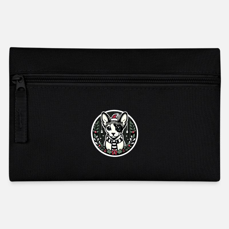 Portrait de Noël d’un Sphynx - Trousse - noir