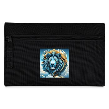 Abstract Portrait of a Lion in the Clouds - Pencil Case - black - Front