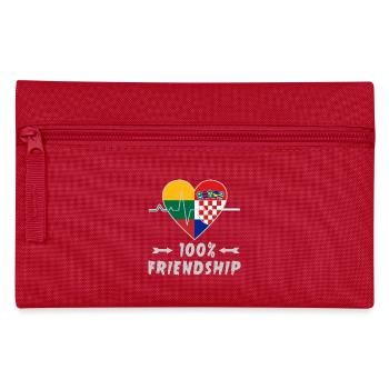 Lithuania and Croatia 100% friendship - Pencil Case - red - Front