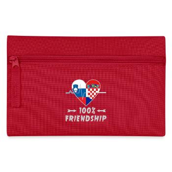 Slovenia and Croatia 100% friendship - Pencil Case - red - Front