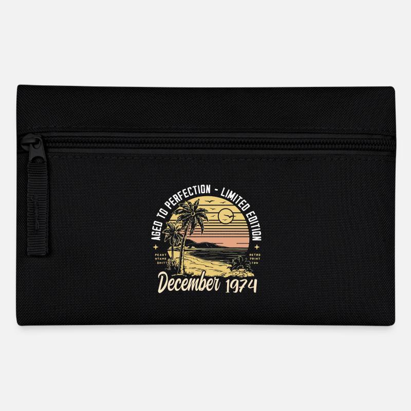 December 1974 Birthday Gift December 1974 - Pencil Case - black