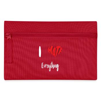 Détester tout Arrêter de haïr Anti haine - Trousse - rouge - Devant