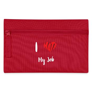 Hate My Job Stop Hate Anti Hate - Trousse - rouge - Devant