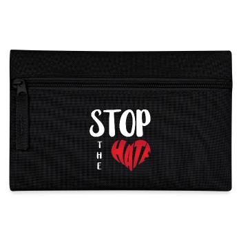 Kein Hass Abneigung Stopp Hass Anti Hass - Federtasche - Schwarz - Vorne