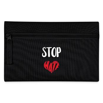 Kein Hass Abneigung Stopp Hass Anti Hass - Federtasche - Schwarz - Vorne