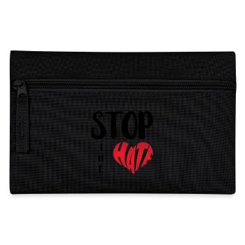 Kein Hass Abneigung Stopp Hass Anti Hass - Federtasche - Schwarz - Vorne