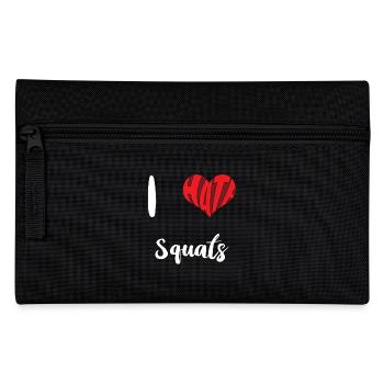 Workout I Hate Squats Training Übung - Federtasche - Schwarz - Vorne