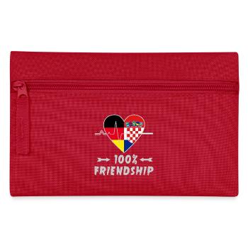 Deutschland und Kroatien 100% Freundschaft - Federtasche - Rot - Vorne