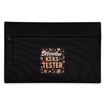 Offizieller Kekstester Weihnachten Lebkuchen - Federtasche - Schwarz - Vorne