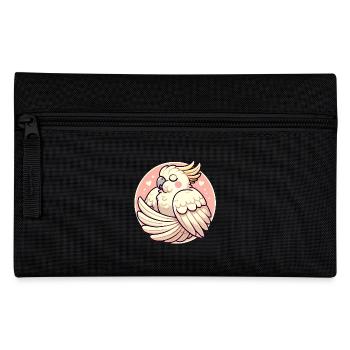 cacatoès endormi confortable dessin animé - Trousse - noir - Devant