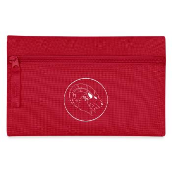 Capricorn Zodiac Sign (White) - Pencil Case - red - Front