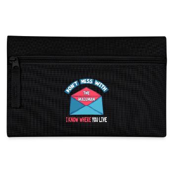 Lustiger Spruch für Postboten - Federtasche - Schwarz - Vorne