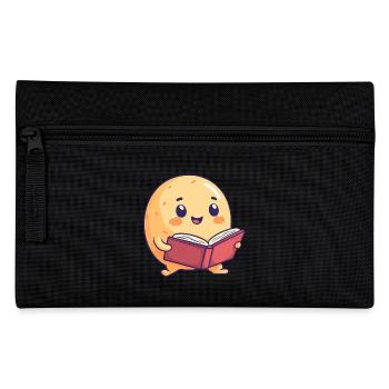 Glückliche Kartoffel beim Lesen eines Buches - Entzückendes Design - Federtasche - Schwarz - Vorne